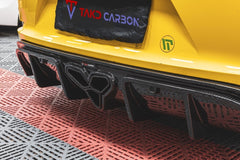 TAKD Carbon Dry Carbon Fiber Rear Diffuser & Canards for Porsche 718 Boxster / Cayman - Performance SpeedShop