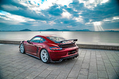 TAKD Carbon Dry Carbon Fiber Rear Diffuser & Canards for Porsche 718 Boxster / Cayman - Performance SpeedShop