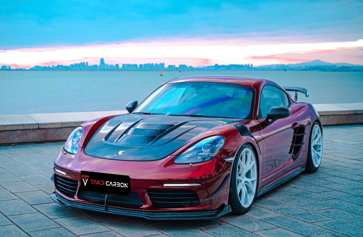 TAKD Carbon Pre-preg Carbon Fiber Hood Bonnet Porsche 718 Boxster / Cayman & 911 991.1 991.2 - Performance SpeedShop