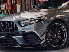 TAKD Carbon Fiber Front Bumper Canards 4 PCS for Benz A45 W177 2019-ON